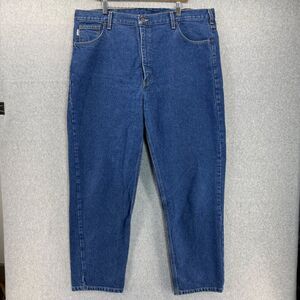 Carhartt Men's 42 x 32 Relaxed Fit Straight Leg Blue Denim Jeans‎ Classic Cotton